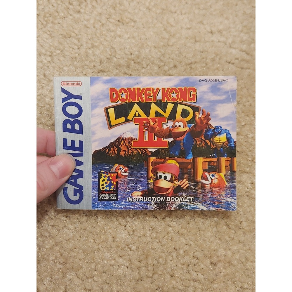 Donkey Kong Land 2 Game Boy MANUAL ONLY